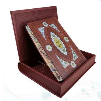 کلیات شاهنامه رحلی چرم جعبه دار پلاک دار نفیس - تصویر 2