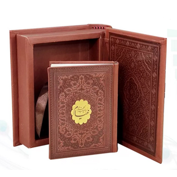 خیام نیم جیبی گلاسه چرم جعبه دار با پلاک وسط نفیس - تصویر 2