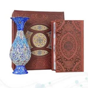 گزیده شاهنامه پالتویی چرم  گلدان مینا