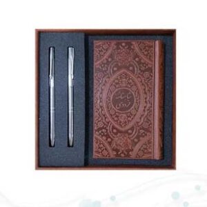 گزیده شاهنامه پالتویی چرم با 2 خودکار