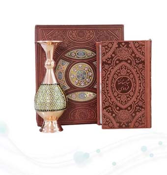 گزیده شاهنامه پالتویی چرم گلدان خاتم