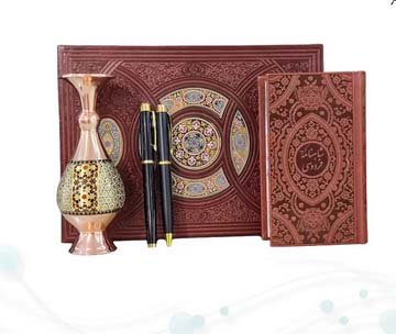 گزیده شاهنامه پالتویی چرم گلدان خاتم